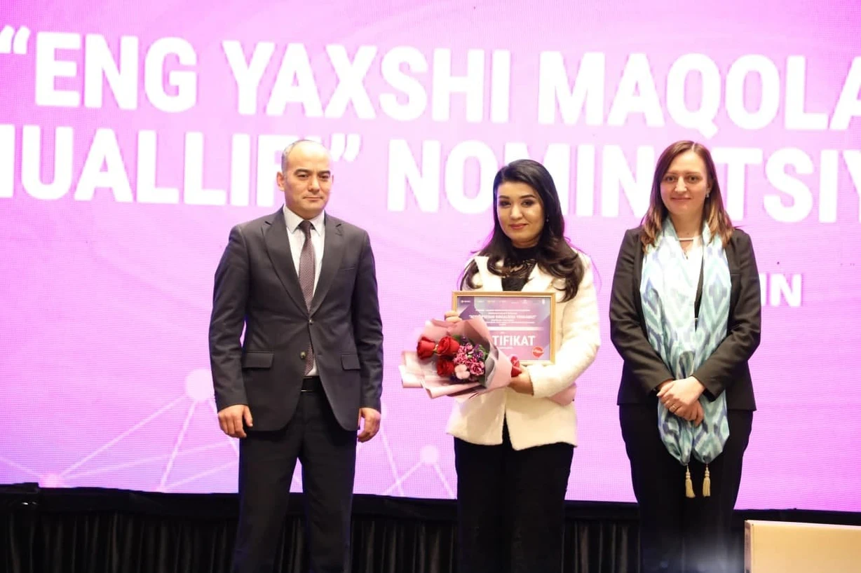 Korrupsiyaga qarshi kurashish agentligi tomonidan "Eng yaxshi maqola" (blog, post) nominatsiyasida "Mening yurtim" telekanali jurnalisti Yulduzxon Olimova faxrli 2-o'rinni egalladilar.